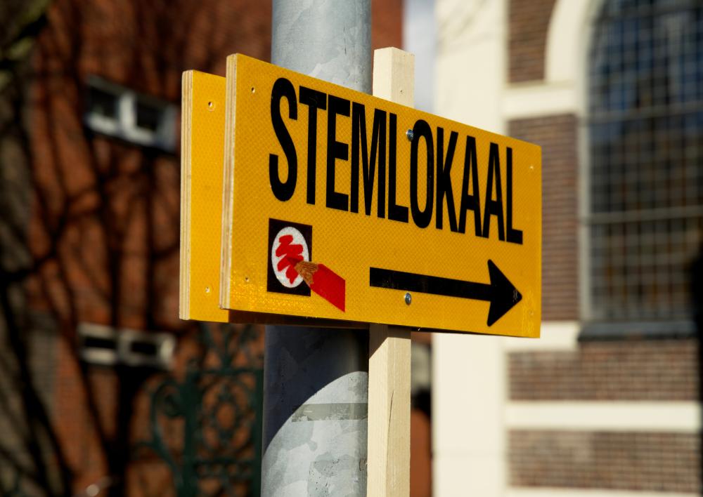 Stembureau verwijsbord