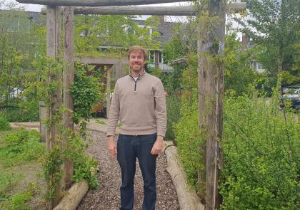 Maarten de Haan in de Klimaattuin