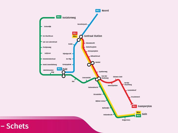 Metronetwerk optie 3: metrolijn 51 verdwijnt